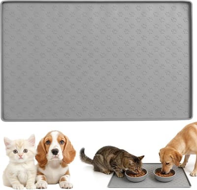 Famanu – Grote siliconen voermat voor katten en honden, 48 x 30 cm, antislip en waterdicht