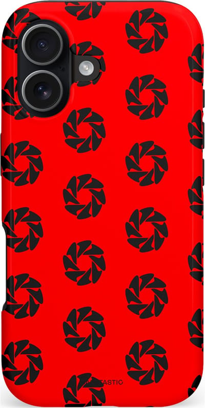 Casetastic hoesje geschikt voor Apple iPhone 17 - MagSafe - Dubbellaagse bescherming - Zwarte Sterren op Rood - Fashion Case - Rood Zwart