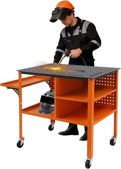 Werktafel - Werkbank - Klusjes - 500 kg draagkracht - 111 x 60 x 85 cm - Oranje