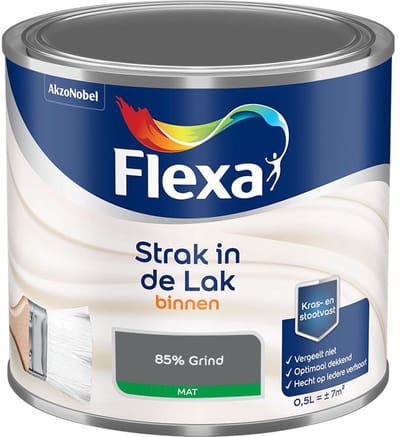 Flexa - Strak In De Lak Binnenlak Mat - 85% Grind - Mengverf - 500 Ml