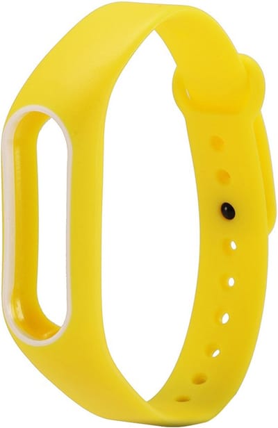 By Qubix - Geschikt voor Xiaomi Mi band 2 DUO COLOR bandje voor CA0600B - Geel
