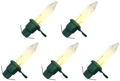 OE Lightning Reserve Kerstlampjes - 5 stuks - Groene Insteek Fitting - 2.5V/0.425W - Warm Wit Licht