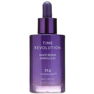Missha - Time Revolution - 50 ml - Night Repair Ampoule 5X - 77.2 Biome - Anti age - Verzorgend - Anti Rimpel - Serum - Korean Skincare