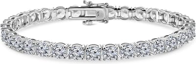 Juwelier Emo - Tennis Armband Zilver Premium - Ronde Zirkonia stenen 5 MM - Lengte 19 CM