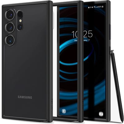 Spigen Ultra Hybrid Hoesje Geschikt voor Samsung S24 Ultra Back Cover Matte Zwart