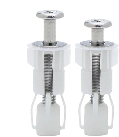 Toiletbril bevestiging - Schroeven reparatieset - Badkamer onderhoud - Universele compatibiliteit - 1 paar - Zwart