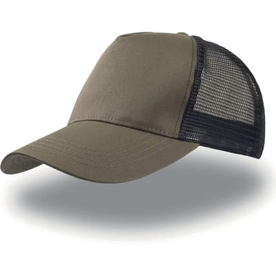 Atlantis Headwear Rapper Cotton Cap AT511 - OLIVE/BLACK - One size