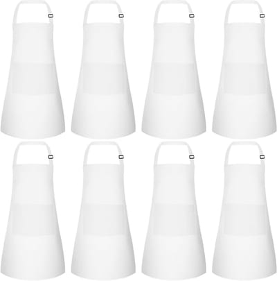 8/12/24 Pack Verstelbare Kids Schort Bulk met 2 Zakken Peuter Schort Kinderen Schilderen Schorten voor Koken Bakken Paiting Jongens Meisjes