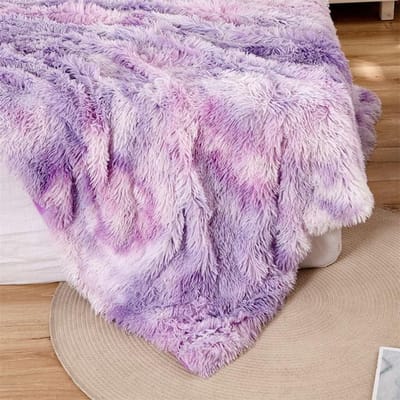 Witte pluizige deken voor bed, deken voor bank, zachte imitatiebont deken comfortabele shaggy gezellige pluche harige dekens bankhoes 130X160cm