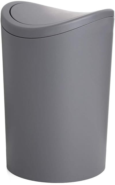 Compacte Badkamer Prullenbak 6L met Kanteldeksel en Zakbevestiging