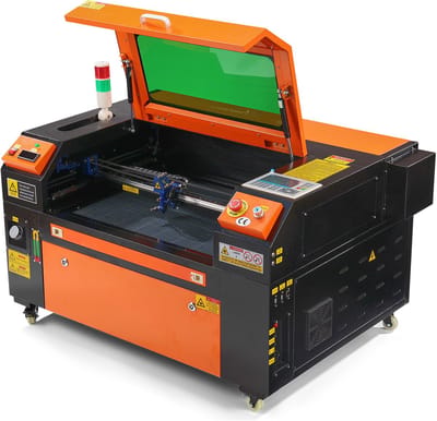 60 W CO2-lasergraveermachine, snijgebied van 40,6 x 61 cm, snelheid van 19,7 IPS, lasersnijder met dubbele luchtondersteuning, werkt met LightBurn, CorelDRAW, AutoCAD, Windows, Mac OS, Linux, geschikt voor hout, acryl, stof en meer