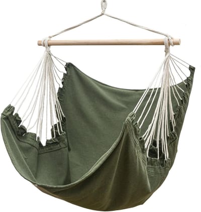XL Hangstoel - Zweefstoel Relax - Buiten Ontspannen - Draagkracht 100kg - 155x125 cm - Groen