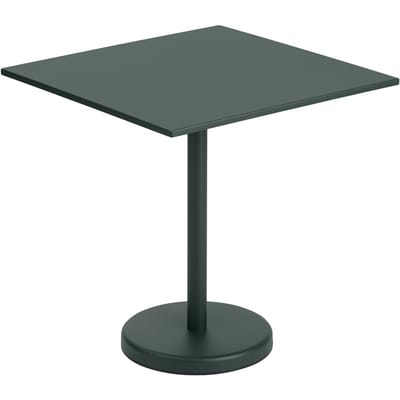 Muuto Linear Steel Tafel vierkant - donkergroen - Hoogte 73 cm
