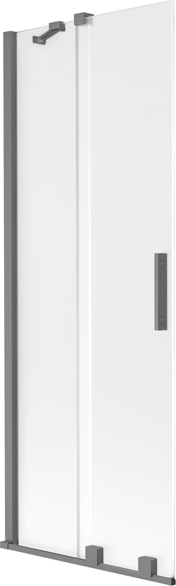 Mexen Velar badwand 2-delige schuif 70 x 150 cm, matglas, kanonnenmetaal - 896-070-000-31-95