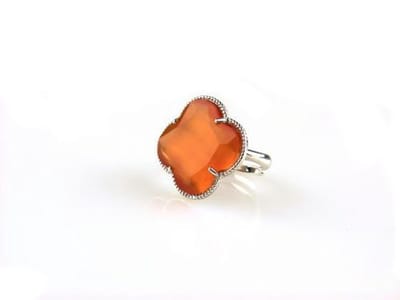 model Fiori ring in zilver oranje