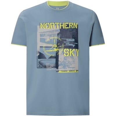 Jan Vanderstorm herren T-Shirt - 52/54 - blauw - Plus Size