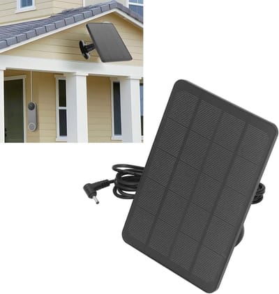 Zonnepaneel Charger - Draagbare Energie - Camera Voeden - IP65 Waterdicht - 10 Watt - Zwart