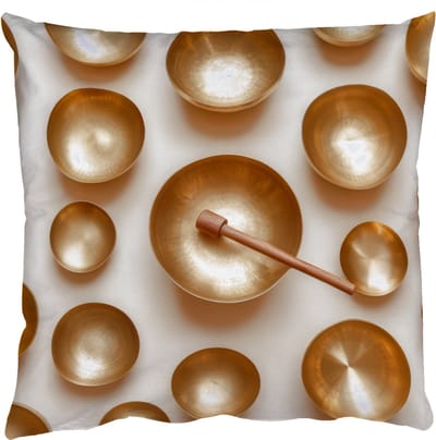 Sierkussens - Kussentjes Woonkamer - 50x50 cm - Symmetrisch - Goud - Brons - Balans