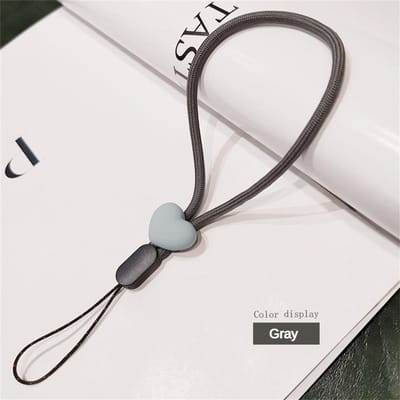 Comfortabel en duurzaam anti-verloren touw Eenvoudige telefoon en communicatie Handgemaakte elastische telefoonkoord Cartoon Unisex Mode grijs