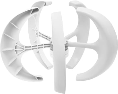 Verticale Windturbine - Windmolen Generator - Energie Opwekken - Lantaarnvorm Ontwerp - 90x60 cm - Wit
