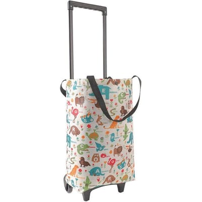 Opvouwbare Oxford stoffen telescopische boodschappentas, boodschappentrolley met wielen gray