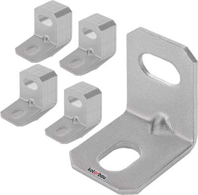Verstelhoeken Set - Hoekverbinders Montagehoeken - Houtverbindingen Maken - Verzinkt Staal - 25x25x18 mm - Zilver