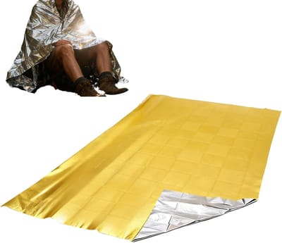Nooddeken - Reddingsdeken Isolatie - Outdoor Noodsituaties - Warmte Opslag - 130 x 210 cm - Goud Zilver