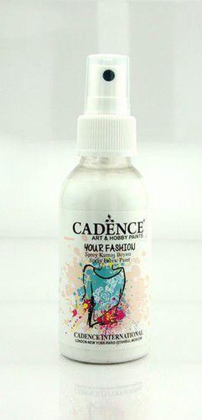 Cadence textielverf spray 100 ml wit - creatieve stoffenverf voor kids.
