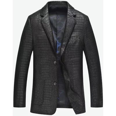 Leren Jas Lente en Herfst Mode Kleine Parfum Gesp Enkelrijig Jeugd Leren Pak Hoogwaardig Slim Pak Kraag XXXXL zwart