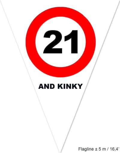 Verkeersbord vlaggenlijn 21 (5 mtr)