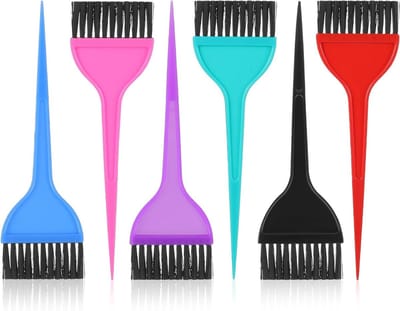 6-delige Haarverf Penseelset - Professionele Applicator Brushes voor Kappers en Schoonheidssalons, Ideaal voor Verf, Shampoo en Dying Tools