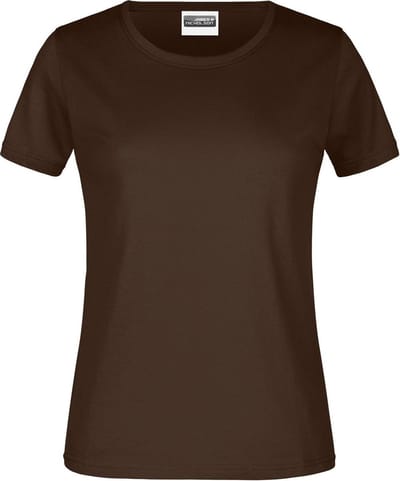 James And Nicholson Dames/dames Ronde Hals Basic T-Shirt (Bruin)