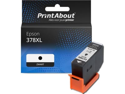 PrintAbout huismerk Inktcartridge 378XL (C13T37914010) Zwart Hoge capaciteit Geschikt voor Epson