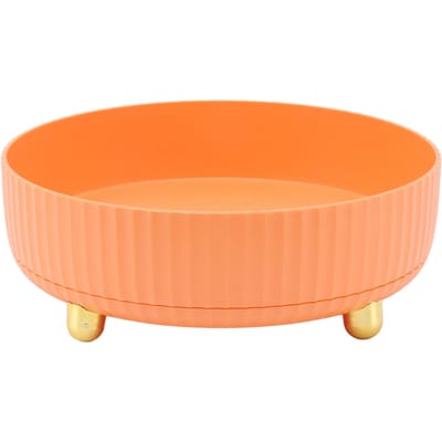 360 Graden Draaiend Opbergrek Organizer Rond Cosmetica Kruidenrek Draaiplateau voor Keukenkast oranje