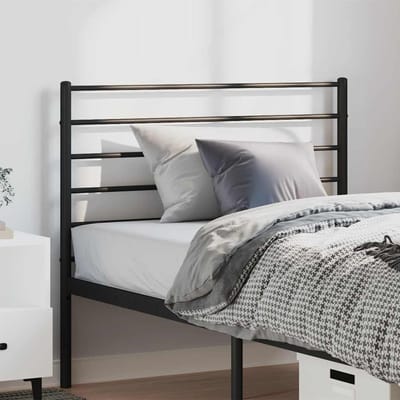 vidaXL - Vervangend - hoofdbord - metaal - zwart - 100 - cm