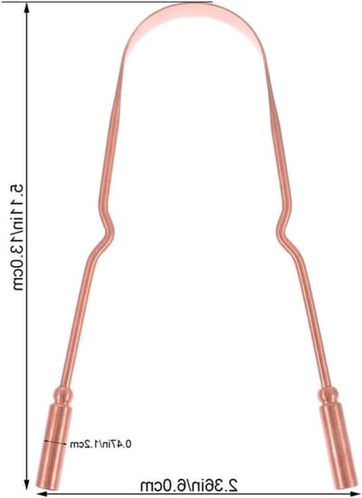 Tongschraper - Tongreiniger Mondschraper - Mondhygiëne Verbeteren - Ergonomisch Ontwerp - 13 cm - Goudkleurig