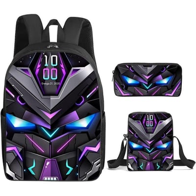 Mechanische Robots Print 3 Stuks/Set Rugzak met Schoudertassen, Etui voor Jongen/Meisje Beste Cadeau Cartoon Student Schooltassen