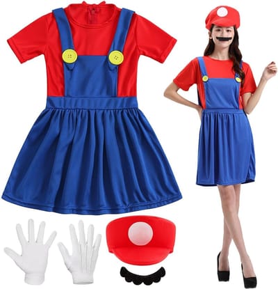 Mario of Luigi Kostuum Set voor Mannen en Vrouwen - Perfect voor Carnaval en Kerst, Cosplay Outfit met Accessoires