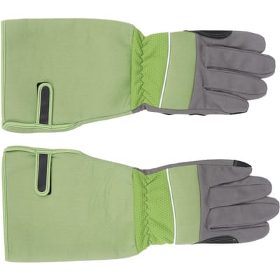 1 Paar Tuinwerkhandschoenen Snijbestendig Steekbestendig Punctiebestendig Snoeihandschoenen met Onderarm beige