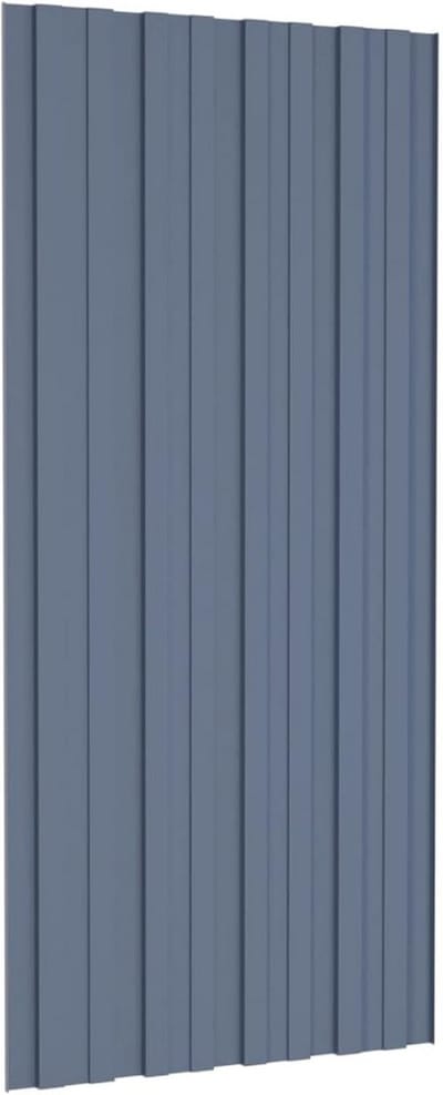 36 Stuks Metalen Dakpanplaten Gegalvaniseerd Staal Grijs 100x45 cm