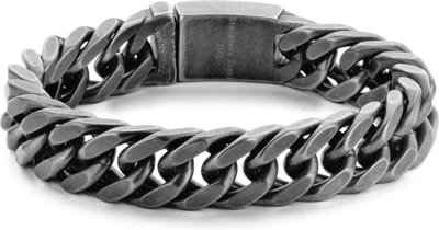 Frank 1967 Steel 7FB-0358 Stalen armband - 19,5 cm - Zilverkleurig / Grijs
