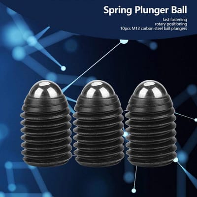 Dailygoods- Balplunjer Set van 10 Stuks - Koolstofstaal - Voor Mechanische Apparaten - Klemmen - Vormen - Eenvoudig te Installeren - Kogelstopper