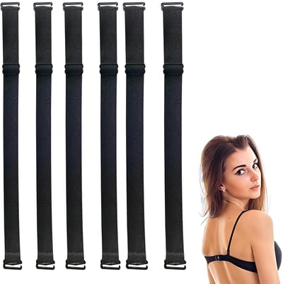 Dailygoods- Beha-bandjes 6 Paar - Antislip - Elastische/Verstelbare - Vervangende Beha-bandjes - Diverse Maten - Onzichtbaar onder Kleding - Bh-bandjes