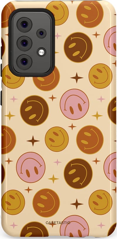 Casetastic Hoesje Geschikt voor Samsung A52 (4G/5G/s) - Stijlvolle Beschermende Duo-layer Case - Geluk