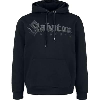 Sabaton Trui met capuchon - Black Logo - S tot XXL - voor Mannen - zwart