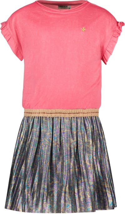 Like Flo F402-5830-B Meisjes Jurk - Pink - Maat 140
