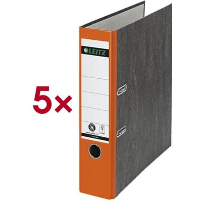 Leitz 180° Ordner Klassiek Gewolkt A4 - Rugbreedte van 80mm - 100% Gerecycled Karton - Oranje