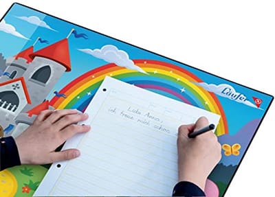 Bureauonderlegger voor Kinderen met Eenhoorn Motief - Antislip Ontwerp en Transparant Zijvak