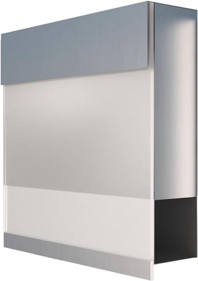 Brievenbus met krantenvak - Wandbrievenbus Postbus - Post ontvangen - Roestvrij staal met acryl