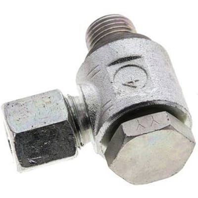 8L & G1/4'' Verzinkt Stalen Swivel Joint Snijringkoppeling Buitendraad 315bar NBR O-ring Draaibaar ISO 8434-1